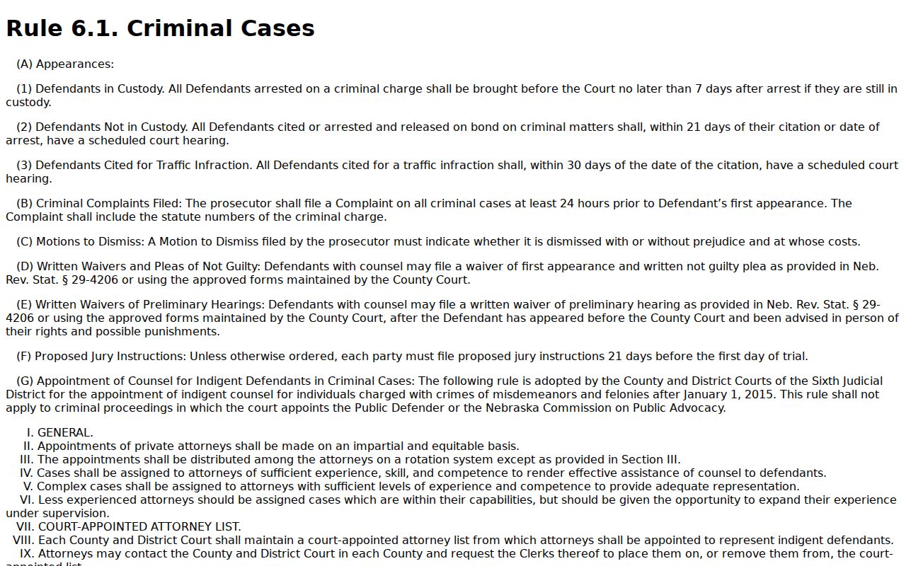 District 8 county court rule page about time payment and warrant disposition